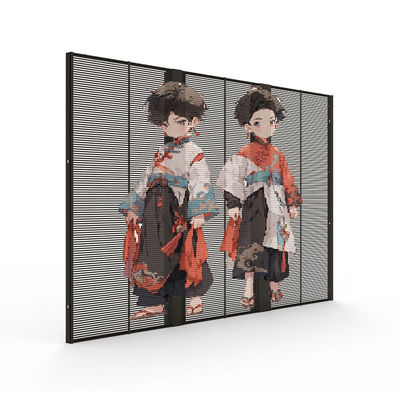 500mm*1000mm PH15-15 屋外防水 高明るさ LED 透明ディスプレイ