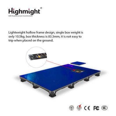 500mm*500mm DM PH3.9 RGB 床タイル インタラクティブ LED ライト 床タイル