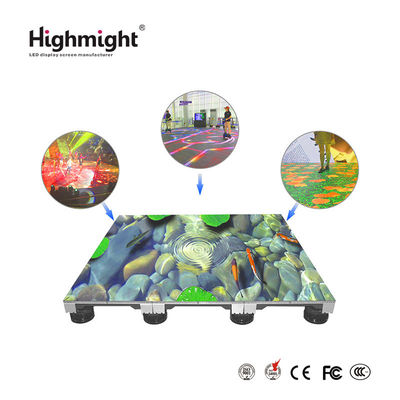 500mm*500mm DM PH3.9 RGB 床タイル インタラクティブ LED ライト 床タイル